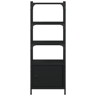 vidaXL Librería de 3 estantes madera ingeniería negro 41x30x109,5 cm