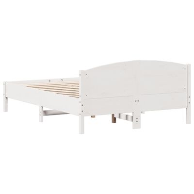 vidaXL Estructura de cama sin colchón madera de pino blanca 140x190 cm