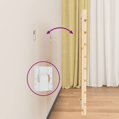 vidaXL Cabecero de cama de pared madera maciza de pino 106x3x63 cm