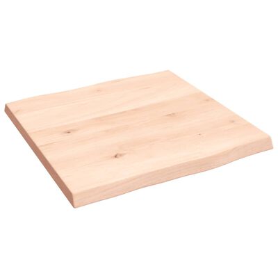 vidaXL Tablero de mesa madera maciza roble borde natural 40x40x2 cm