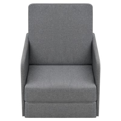 vidaXL Sillón convertible tela gris claro