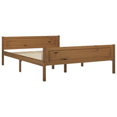 vidaXL Estructura cama sin colchón madera pino marrón miel 120x200 cm