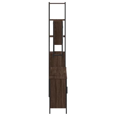 vidaXL Set de muebles baño 4 pzas madera contrachapada roble marrón