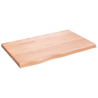 vidaXL Estante pared madera roble tratada marrón claro 80x50x(2-4) cm