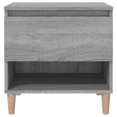 vidaXL Mesita de noche madera contrachapada gris Sonoma 50x46x50 cm