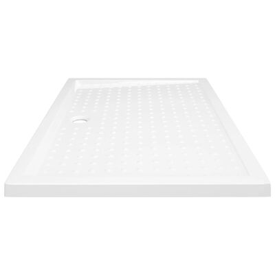 vidaXL Plato de ducha con puntos ABS blanco 80x120x4 cm