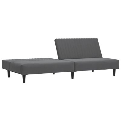 vidaXL Sofá cama de 2 plazas terciopelo gris oscuro