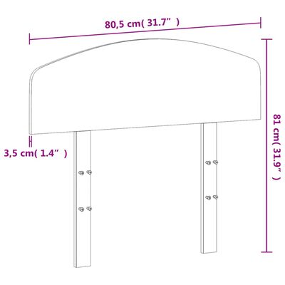 vidaXL Cabecero de madera maciza de pino 75 cm