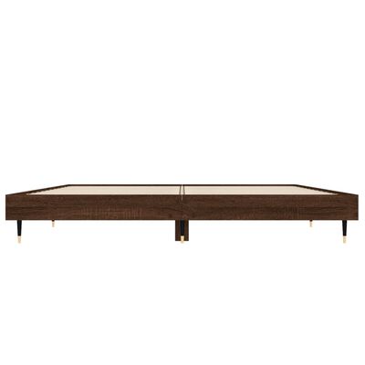 vidaXL Estructura de cama sin colchón madera marrón roble 140x190 cm