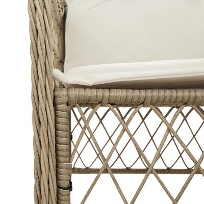 vidaXL Set comedor de jardín 9 pzas con cojines ratán sintético beige