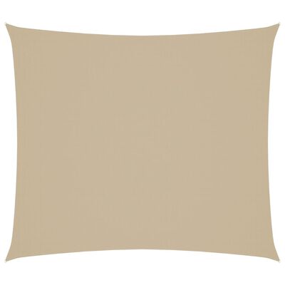 vidaXL Toldo de vela rectangular tela Oxford beige 2x2,5 m