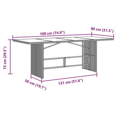 vidaXL Set de mesa y sillas de jardín 9 pzas y cojines ratán PE negro