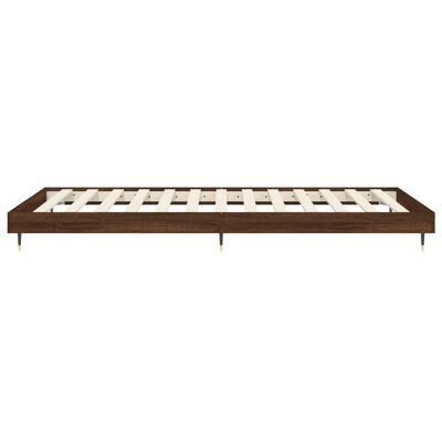 vidaXL Estructura de cama sin colchón madera marrón roble 100x200 cm