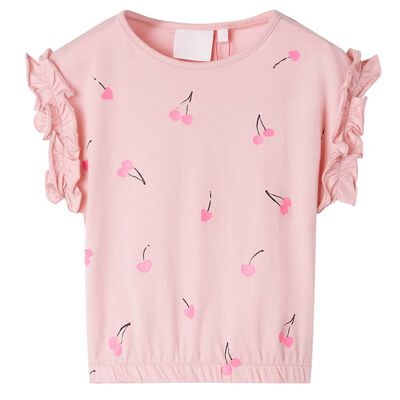 Camiseta infantil rosa claro 92