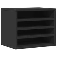 vidaXL Organizador escritorio madera ingeniería negro 36x26x29,5 cm