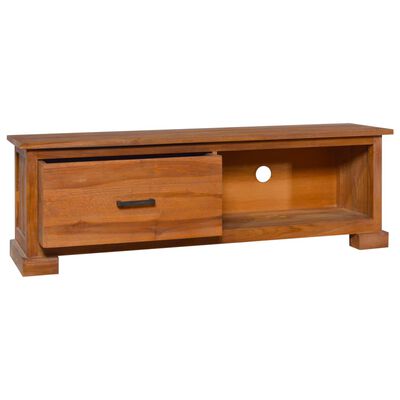 vidaXL Mueble para TV de madera maciza de teca 112x30x37 cm