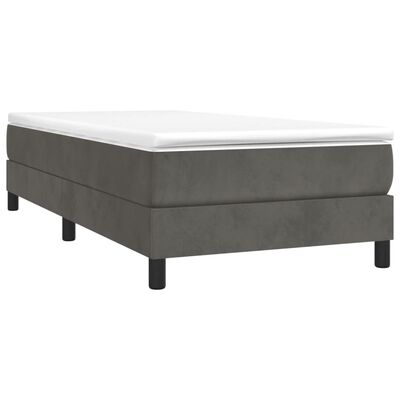 vidaXL Estructura de cama de terciopelo gris oscuro 80x200 cm