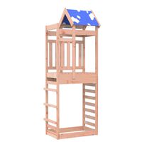 vidaXL Torre de juegos con pared escalada abeto Douglas 85x52,5x239 cm