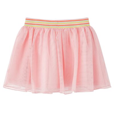 Falda infantil con tul rosa claro 140