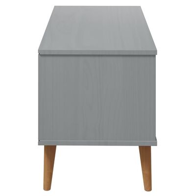 vidaXL Mueble de TV MOLDE madera maciza de pino gris 106x40x49 cm