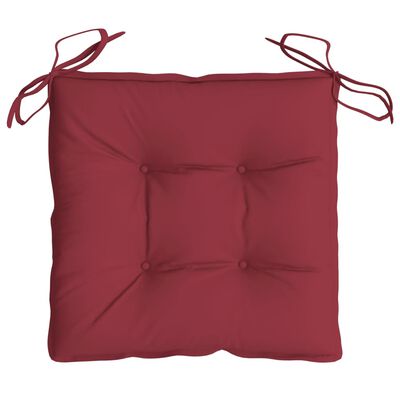 vidaXL Cojines silla de jardín 4 uds tela Oxford rojo tinto 40x40x7 cm