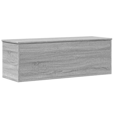 vidaXL Caja de almacenaje madera ingeniería gris Sonoma 102x35x35 cm