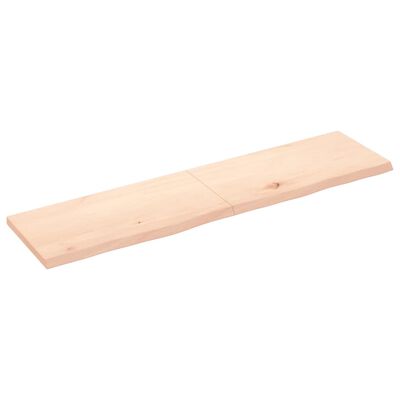 vidaXL Tablero de mesa madera maciza roble sin tratar 160x40x(2-4) cm