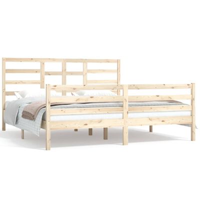 vidaXL Estructura de cama sin colchón madera maciza 180x200 cm