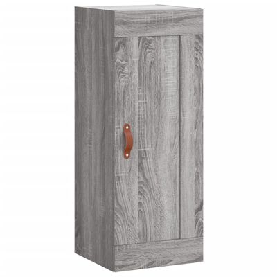 vidaXL Aparador alto madera contrachapada gris Sonoma 34,5x34x180 cm