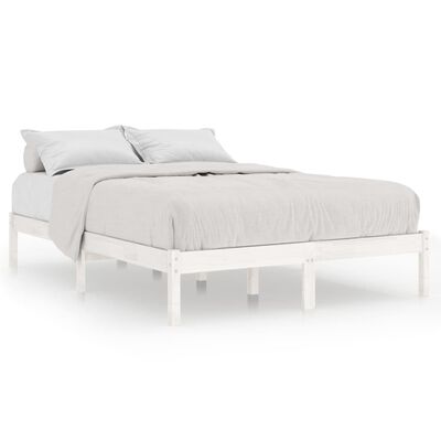 vidaXL Estructura de cama madera maciza de pino blanco 140x200 cm