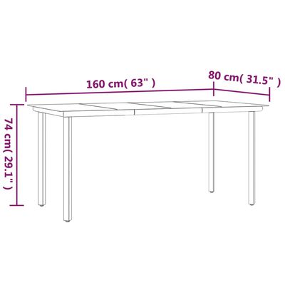 vidaXL Juego comedor jardín 7 piezas y cojines ratán sintético y acero