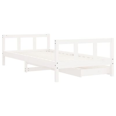 vidaXL Estructura de cama infantil con cajones madera blanco 90x190 cm