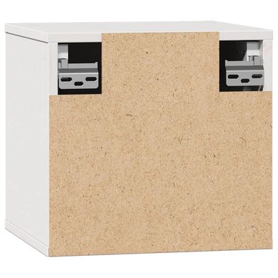 vidaXL Armarios de pared 2 uds madera maciza pino blanco 31,5x30x30 cm