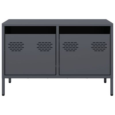 vidaXL Mueble para TV acero laminado en frío antracita 68x39x43,5 cm