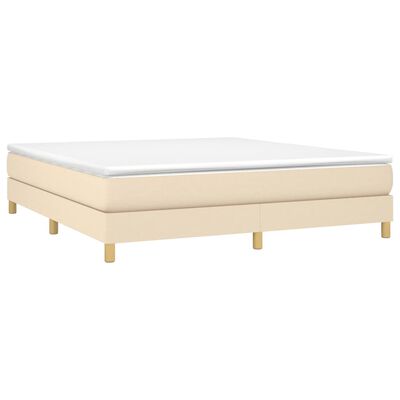 vidaXL Estructura de cama tela color crema 180x200 cm