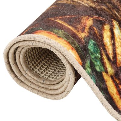 vidaXL Alfombra de cocina lavable antideslizante multicolor 60x180 cm