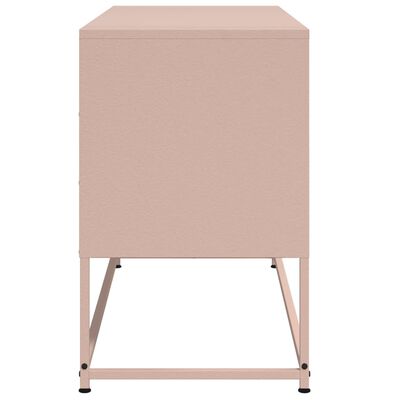 vidaXL Mueble para TV de acero rosa 100,5x39x60,5 cm