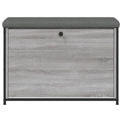 vidaXL Banco zapatero con cajón abatible gris Sonoma 82x32x56 cm