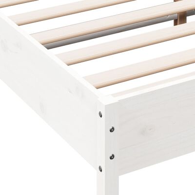 vidaXL Estructura de cama con cabecero madera de pino blanco 200x200cm