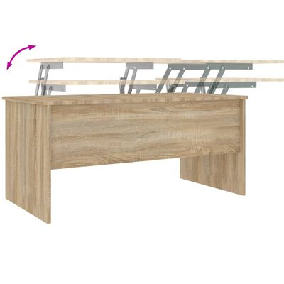 vidaXL Mesa de centro madera ingeniería roble Sonoma 102x50,5x46,5 cm