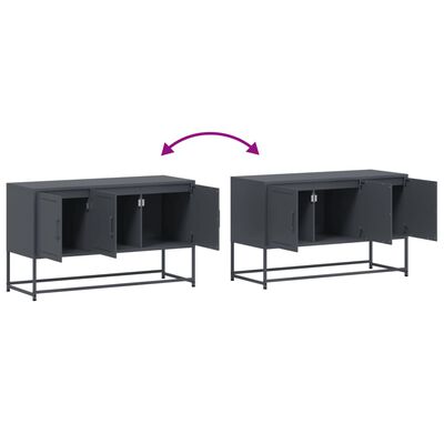 vidaXL Mueble para TV de acero gris antracita 100,5x39x60,5 cm