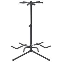 vidaXL Soporte para guitarra de acero negro