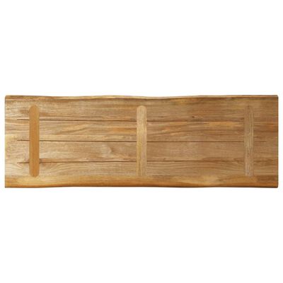 vidaXL Tablero de mesa borde natural madera maciza mango 140x40x3,8 cm