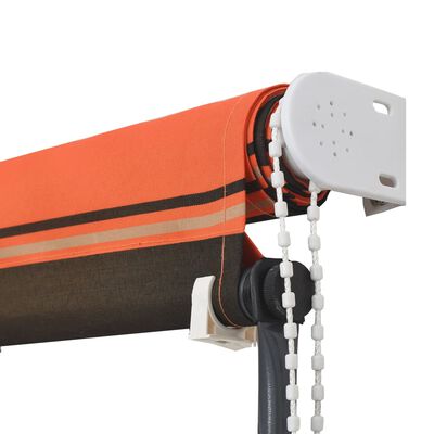 vidaXL Toldo retráctil con LED naranja y marrón 300x150 cm