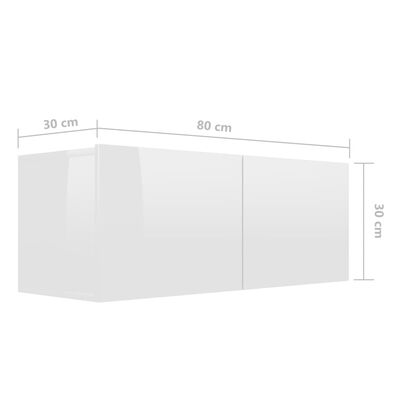 vidaXL Set de muebles de salón 8 pzas madera ingeniería blanco brillo