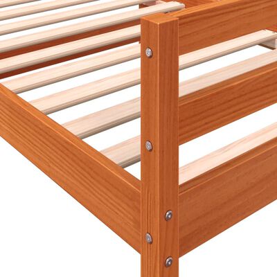 vidaXL Estructura de cama sin colchón madera maciza marrón 90x190 cm