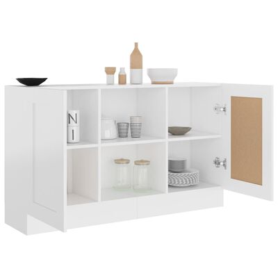 vidaXL Aparador de madera contrachapada blanco 120x30,5x70 cm