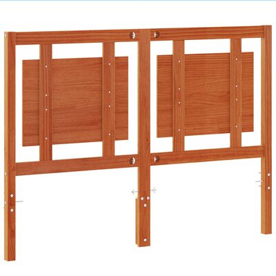 vidaXL Cabecero de cama madera maciza de pino marrón cera 135 cm