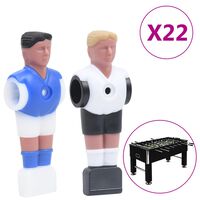 vidaXL Jugadores para futbolín con varillas de 15,9 mm 22 piezas