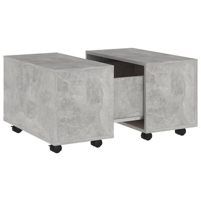 vidaXL Mesa de centro madera contrachapada gris hormigón 60x60x38 cm